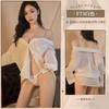 Sexy lingerie women's chiffon white shirt extreme uniform temptation nightgown perspective pajamas free nightgown