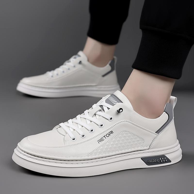 Summer board shoes men's new trendy shoes platform men's shoes versatile casual men's shoes breathable white shoes