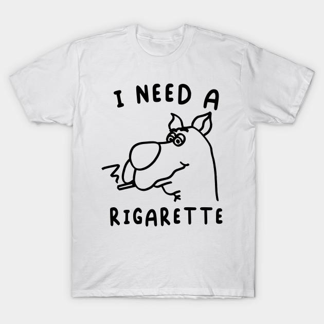 

Men Black Print T-shirt I Need A Rigarette Funny Dog Meme Lover No-Cut Transfer Paper Print Cotton Tshirt XL білий