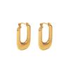 18K Gold U-Shaped Titanium Steel Earrings for Women - Inspired by European and American Internet Celebrity Bloggers