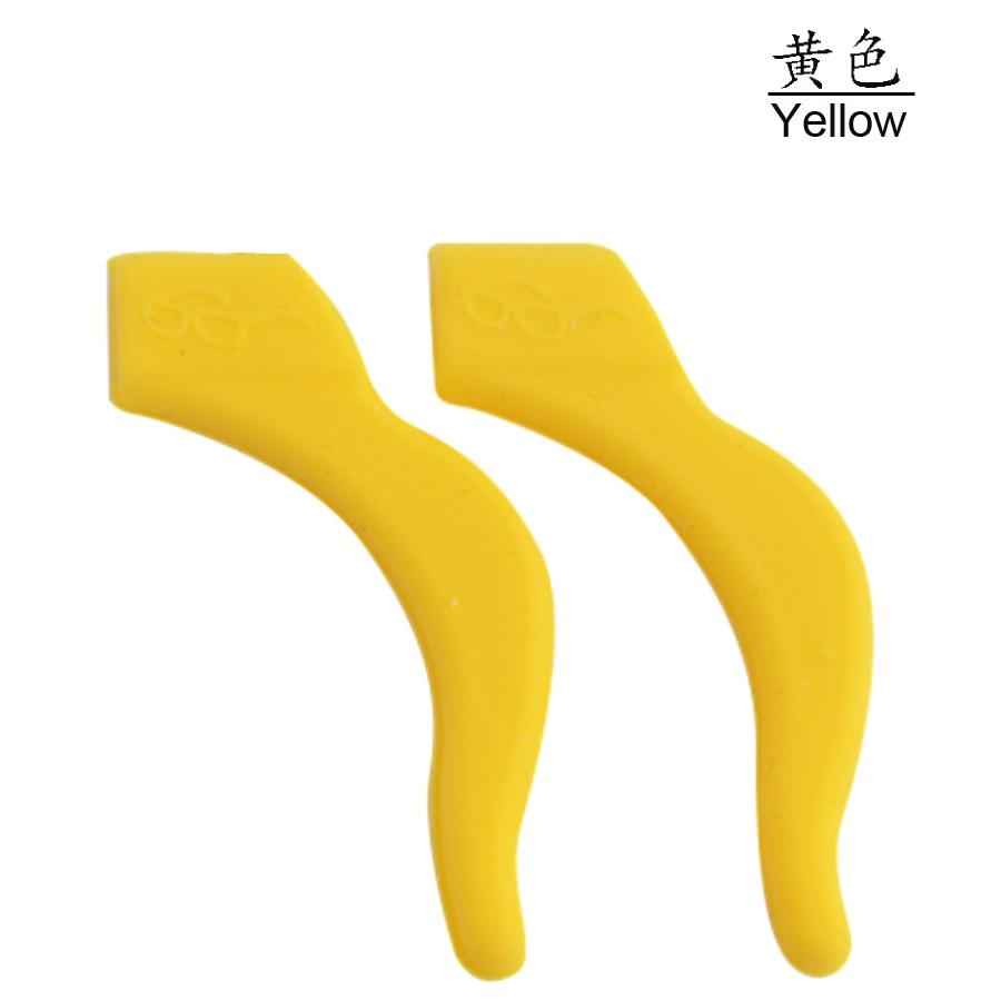Wholesale 50pairs=100pcs Eyewear glasses Anti Slip silicone ear hook temple tip holder glasses accessories жёлтый