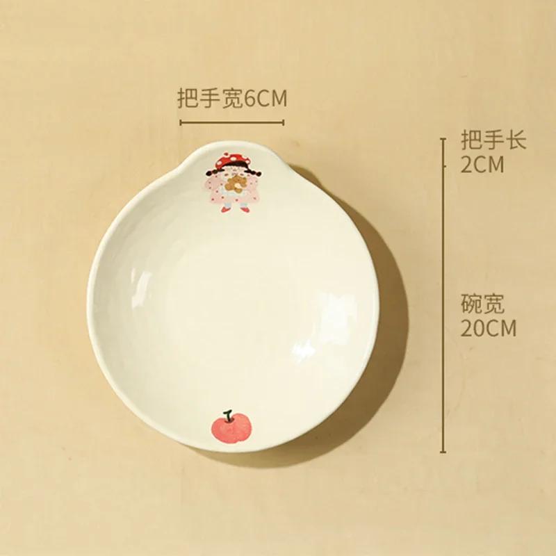 

Мультяшная аниме круглая керамическая тарелка элитный ресторан послеобеденный чай фруктовый десерт тарелка домашняя паста тарелки изысканная столовая посуда