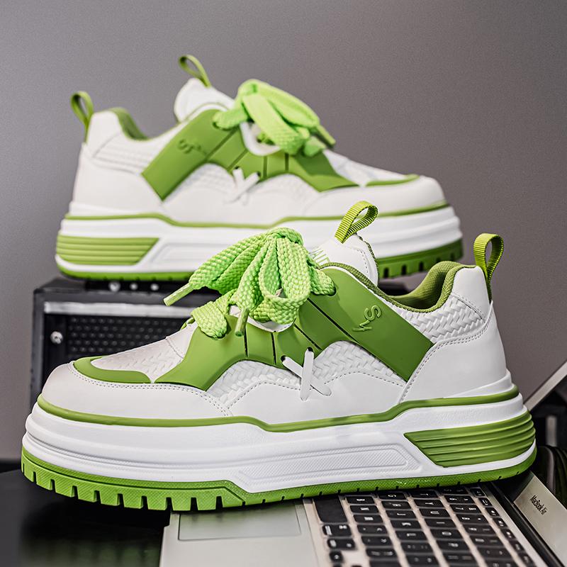 Men's Korean Style Trendy Board Shoes Thick Soled Street Style Fashionable and Versatile Men's Casual Sports Shoes