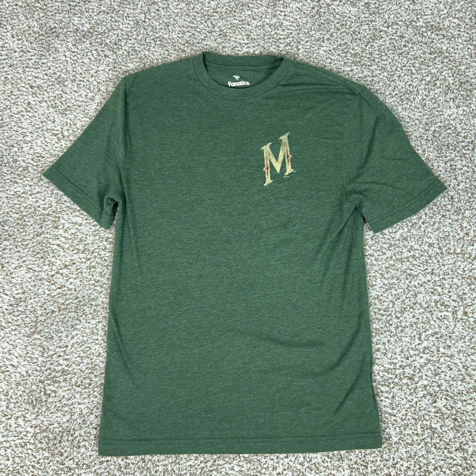 

Minnesota Wild Shirt Mens Small Green NHL Hockey Fanatics Double Sided Logo Tee XL