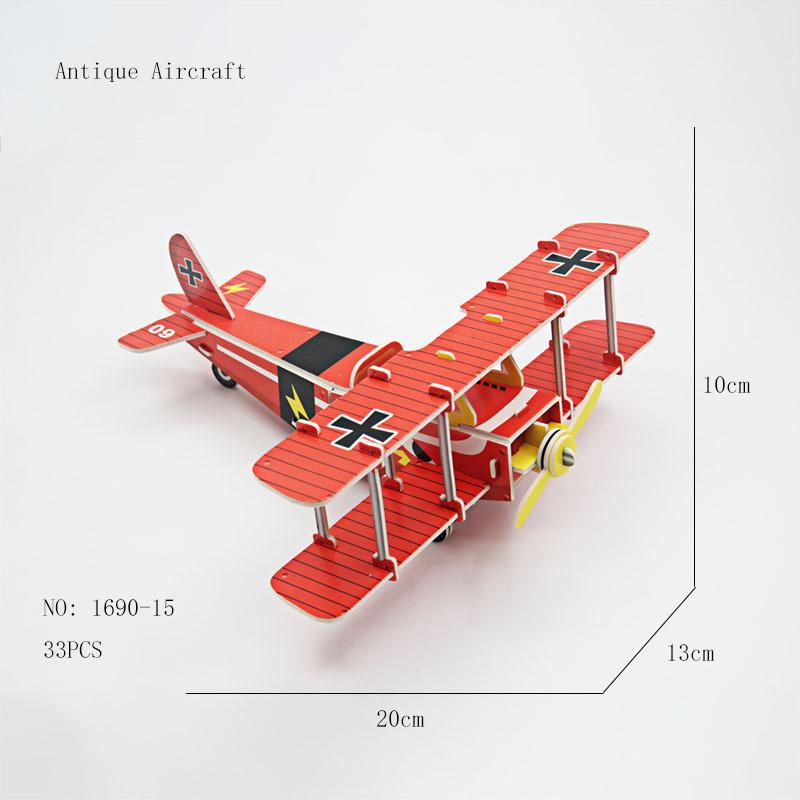 Copii DIY Avioane Militare Tanc Hartie Puzzle 3D Jigsaw Asamblate Jucării Educaționale Handmade