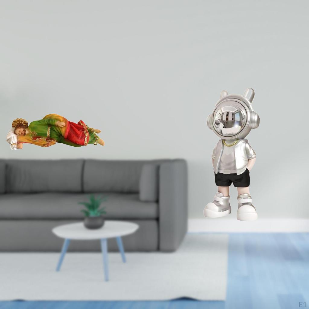 Resin Joseph Astronaut Statue Figure Modern Decorative Sculpture for Tabletop Shelf Desk Office Car