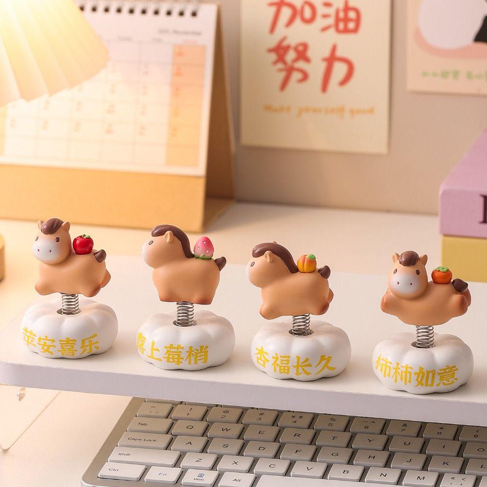 Chinese Style Chinese New Year Decoration Multicolor Zodiac Horse Ornaments  Office Desk Ornament