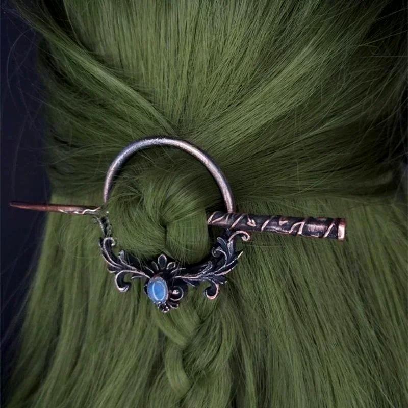 Vintage Metalowe Pałeczki Nordic Style Ozdoba do Włosów Gotycki Punk Patyczki do Włosów Akcesoria do Włosów dla Dziewcząt i Kobiet