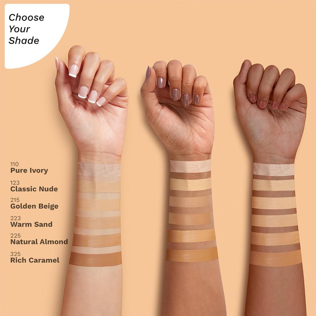 Pilgrim Medium Pure Ivory Serum Liquid Foundation 30 Ml Matte Poreless Face Makeup Long-Lasting Coverage