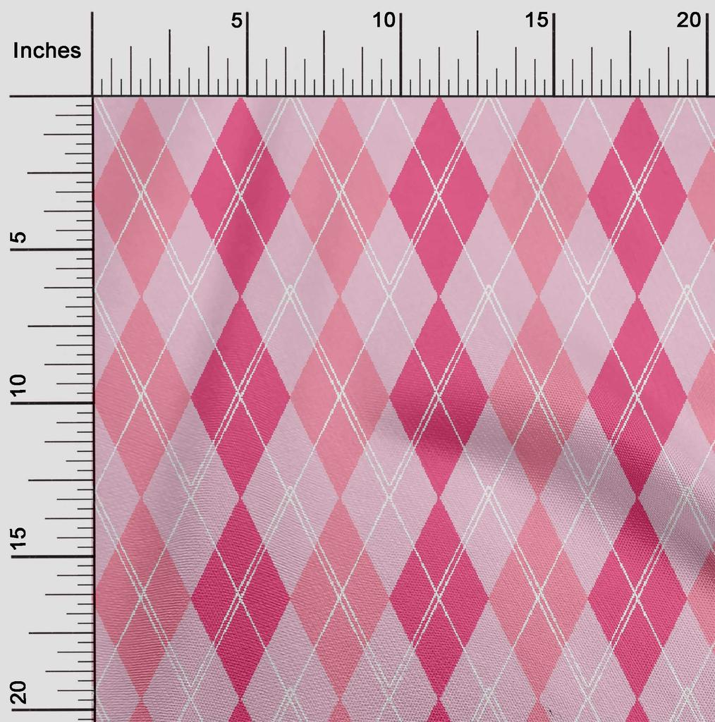 oneOone Cotton Flex Dusty Blue Fabric Argyle Check Quilting Supplies Print Sewing Fabric By The Yard 40 Inches