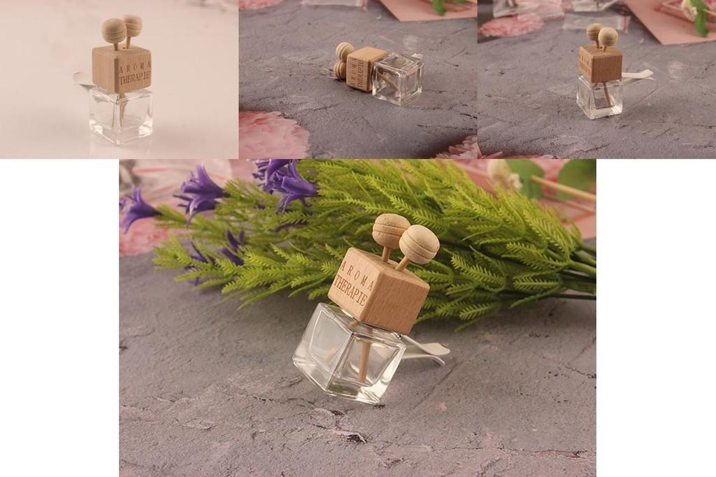 Direct Sale Car Aromatherapy Bottle Traditional Chinese Style Square Glass Perfume Bottle