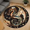 1pc Dragon Cosmic Round Chair Mat Area Rug - Non-Slip, Floor Mat for Office, Bedroom, and Indoor Decor C1118176