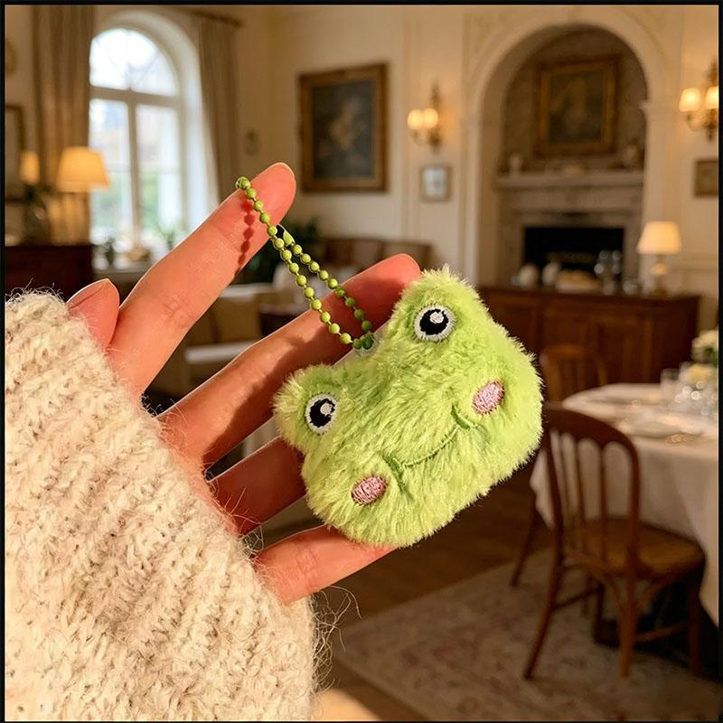 / 5cm Cartoon Soft Animal Keychains, Cute Plush Rabbit Charms, Pink Pig & Frog Doll Keyrings, Backpack Pendants, Gifts for Girls