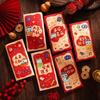 Blessing Chinese Snake Year Red Envelopes Cartoon Red Packet Lucky Money Pockets  Children Gift