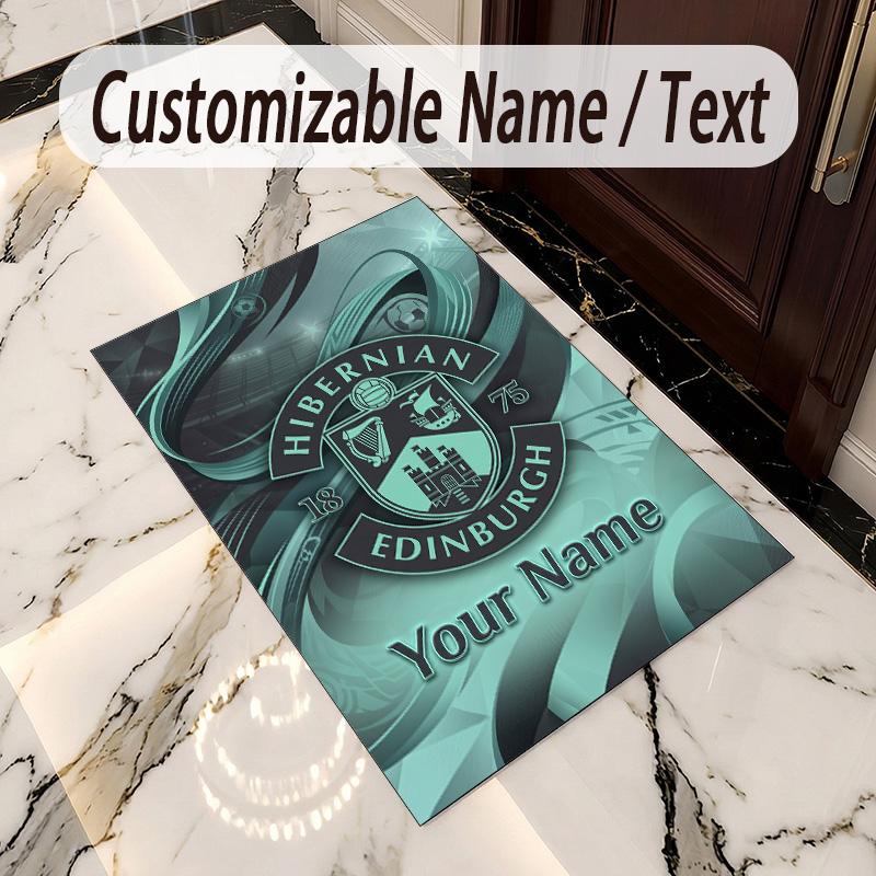Crystal Velvet Rug Hibernian FC Print Custom Name Text Floor Mat Home Decor