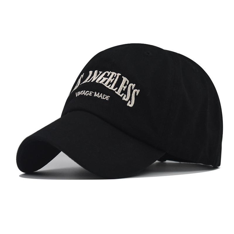 

Los Angeless Hat Letter Embroidered Baseball Hat Cotton Material чорний