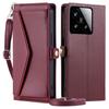 For Xiaomi 15 Leather Case Wallet Stand Phone Cover with Straps