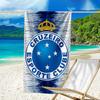Cru-zeiro Esporte Club Crest Printed Beach Towel, Super Soft Microfiber, Perfect Gift Birthday, for Pool, Beach, Travel, for Family and Friends