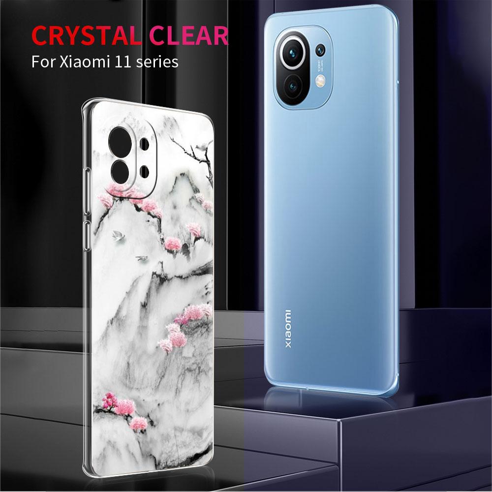 Clear Case For Xiaomi Mi Poco X3 NFC M3 Pro F3 F1 11 Lite 12 Note 10 11T 9T Transparent Phone Cover Mountain Painting