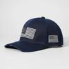 Embroidered American flag baseball cap solid color retro sun hat adjustable duckbill cap for women and men