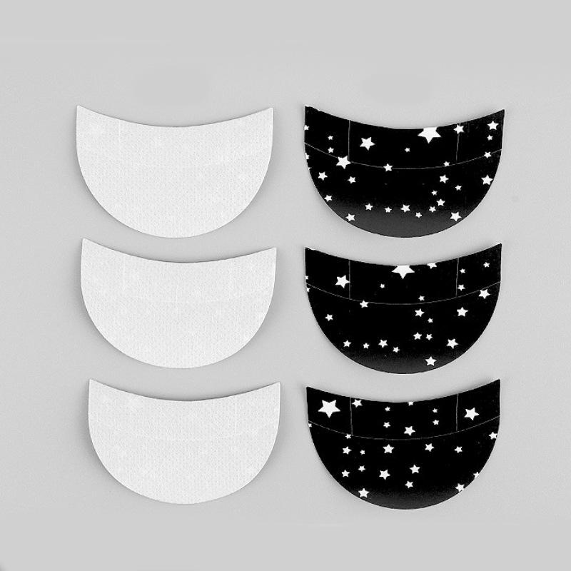 Black Eyeshadow Patches - 50 Non-Woven Makeup Eye Pads for Isolation and Beauty.