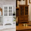 Miniature Furniture Detailed 1:12 Scale Wooden Dollhouse Display Cabinet Decorative for Pretend Play