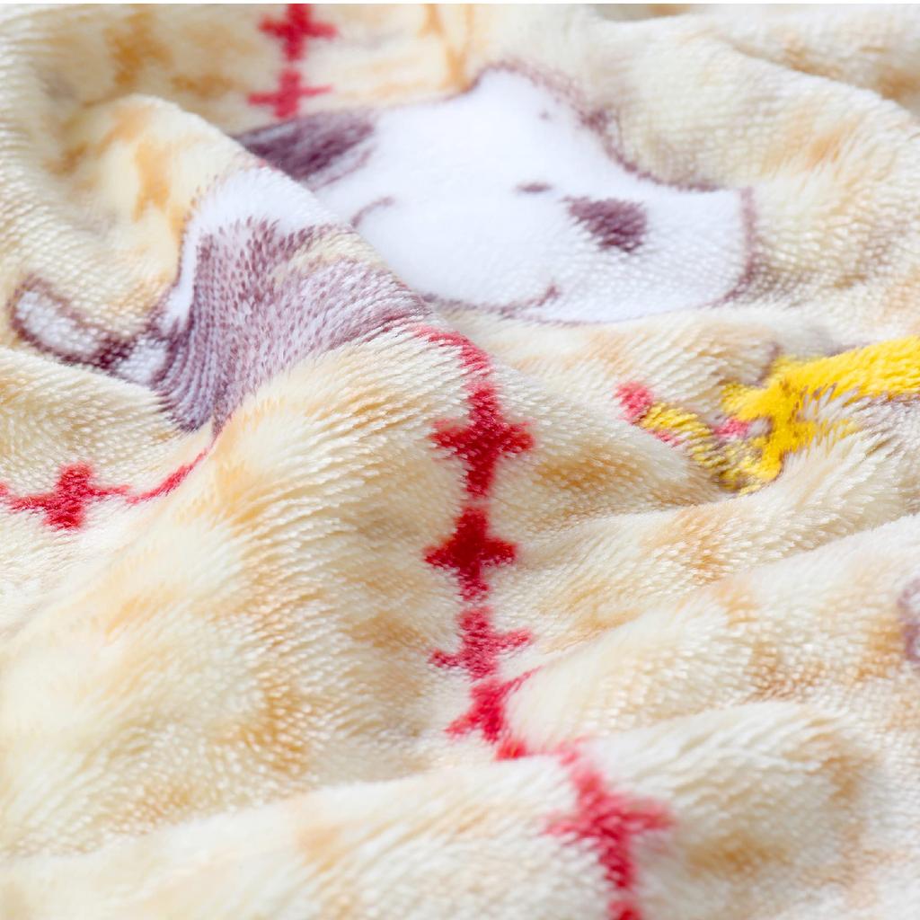 Nishikawa Snoopy Blanket Single Washable Soft Warm Lightweight Woodstock Brothers Beige FQ01505064300 [Nishikawa]