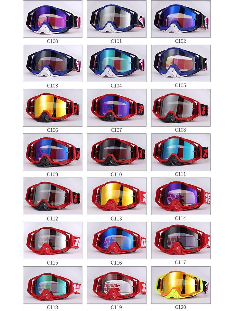 Gafas de Moto y Esquí a Prueba de Viento Transfronterizas: 100% Todoterreno, Equitación al Aire Libre y Protección para Descenso