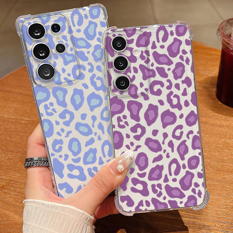 Cow Stripe Pattern Phone Case For Samsung Galaxy A57 A37 A17 A56 A16 A55 A36 A26 A15 A35 A54 A53 5G Clear Shockproof Soft Cover