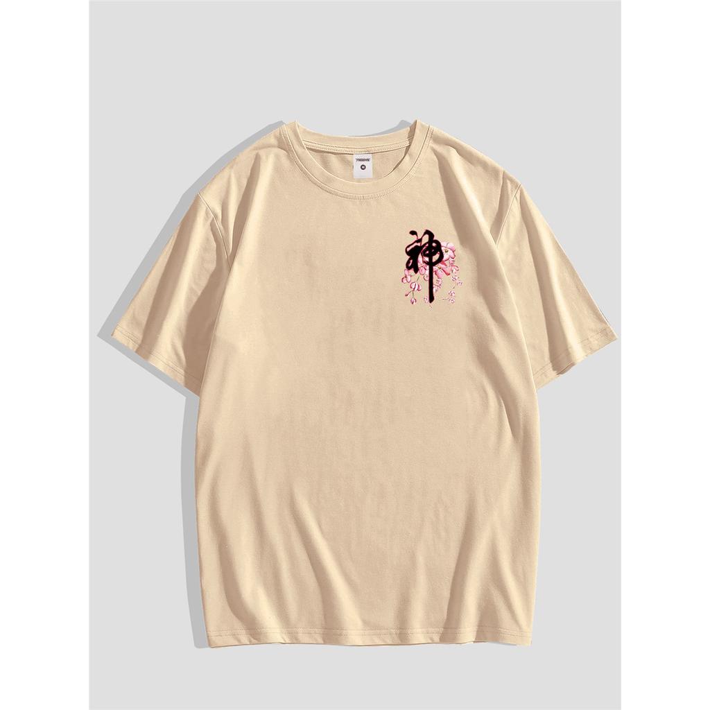 Street Fashion Geisha Mask Summer T-Shirt for Men And Women