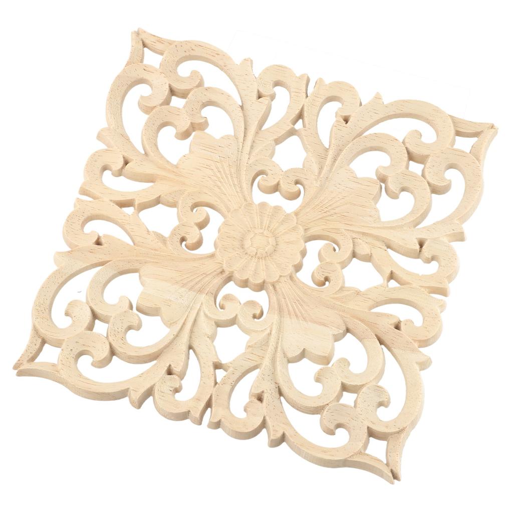 Woodcarving Decal Corner Applique Frame Door Decor Wall Furniture Decorative Figurines Wood Applique For Furniture Cabinet Decal