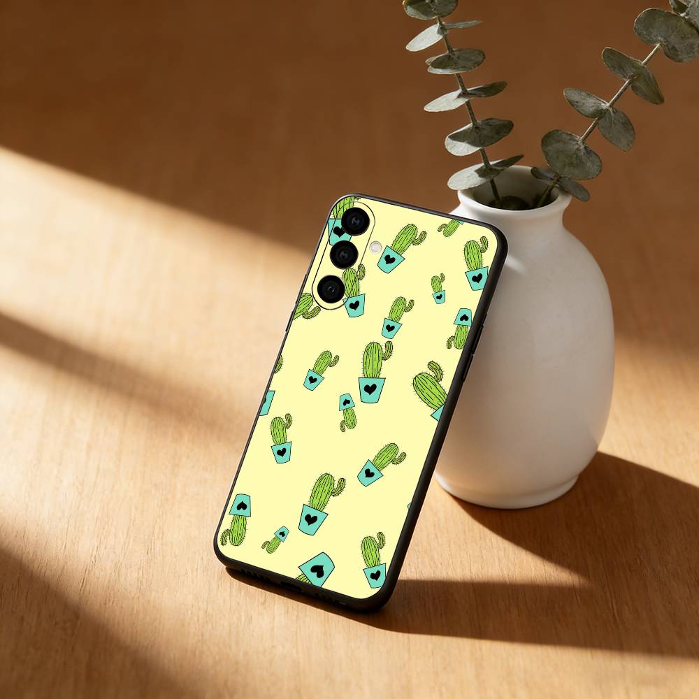 Cactus Succulents Phone Case For Samsung Galaxy A20,21s,22,31,32,52,53,72,73,80,91 Soft Black Shell