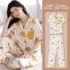 Japanese Kitty Cat Pajamas Women's Summer Thin Short-sleeved Trousers Loose Plus Size Girl Raw Loungewear Set