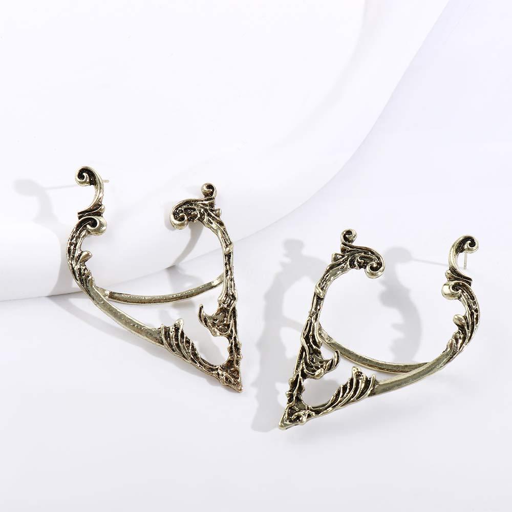 Design Solid Color Gothic Elves Ear Cuff Women Earrings Pierced Earrings Korean Ear Bone Clip