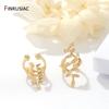 New Fashion Ear Clips For Women Jewelry High Quality Copper Metal Gold Plated Ear Clip Earrings Wholesale