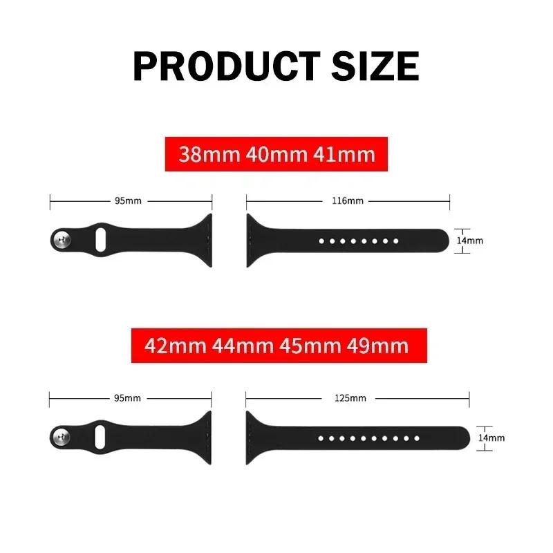Slim Silicone Strap For Apple Watch Band 45mm 44mm 40mm 41 42-38mm sport bracelet iwatch series 8 7 se 3 4 5 6 9 10 ultra 2 49mm