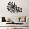 1 szt. Pawie metalowe ścienne sztuki, metalowa sylwetka dekoracyjne malarstwo, pawie ścienne dekoracje ścienne żelazne sztuki wystrój domu naklejki ścienne dzieła sztuki