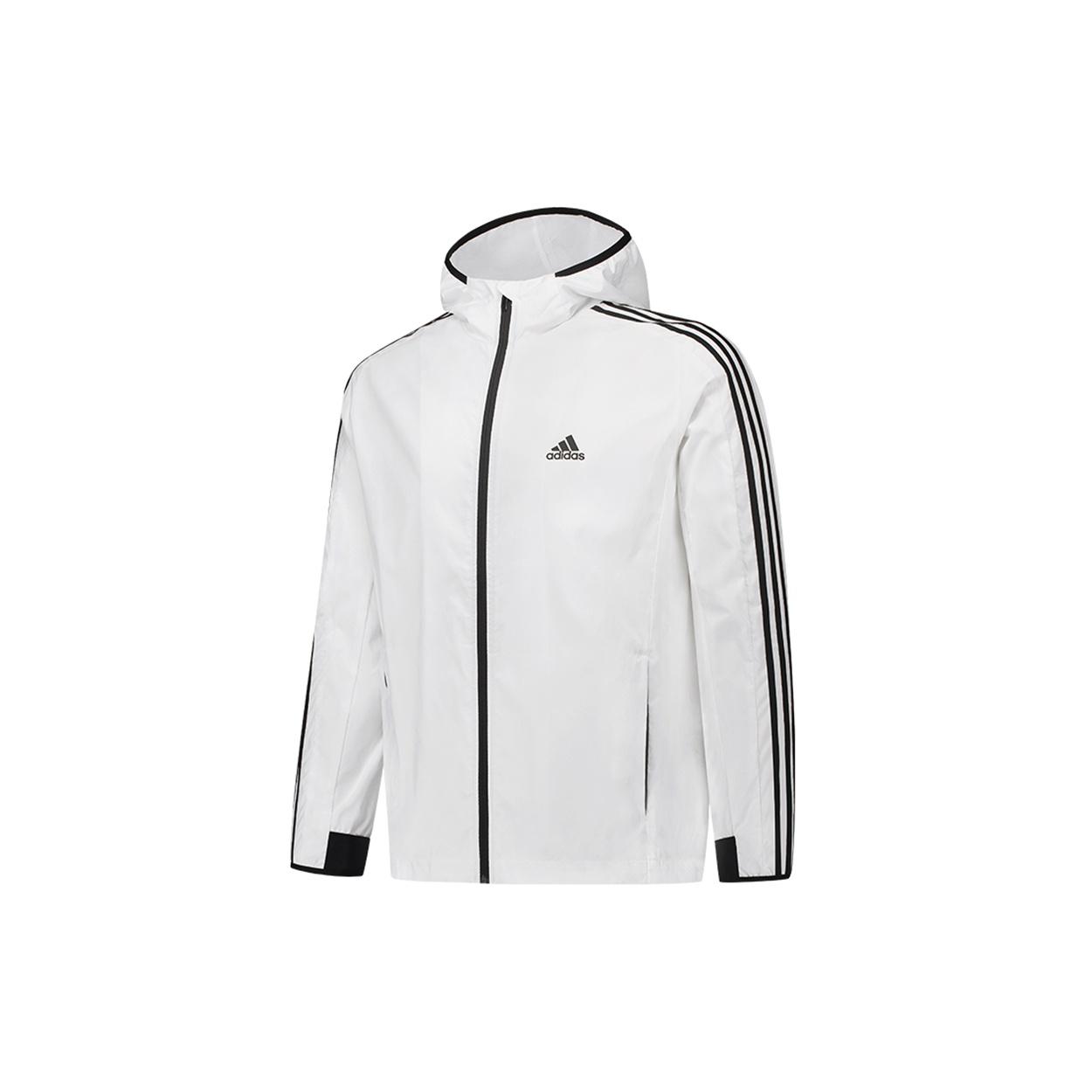 adidas Men s Sport Woven Windbreaker Jacket White GQ0623 XXL