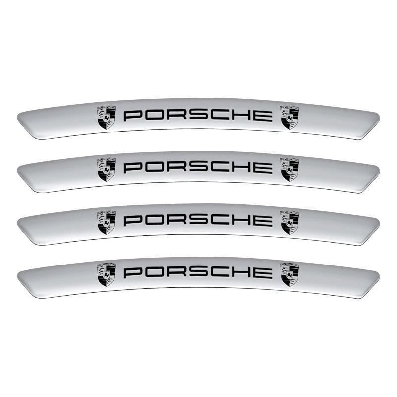 4Pcs Auto Wheel Hub Badge Tire Rim Stickers Accessories For Porsche 911 918 928 944 968 Boxster Cayenne Macan Panamera