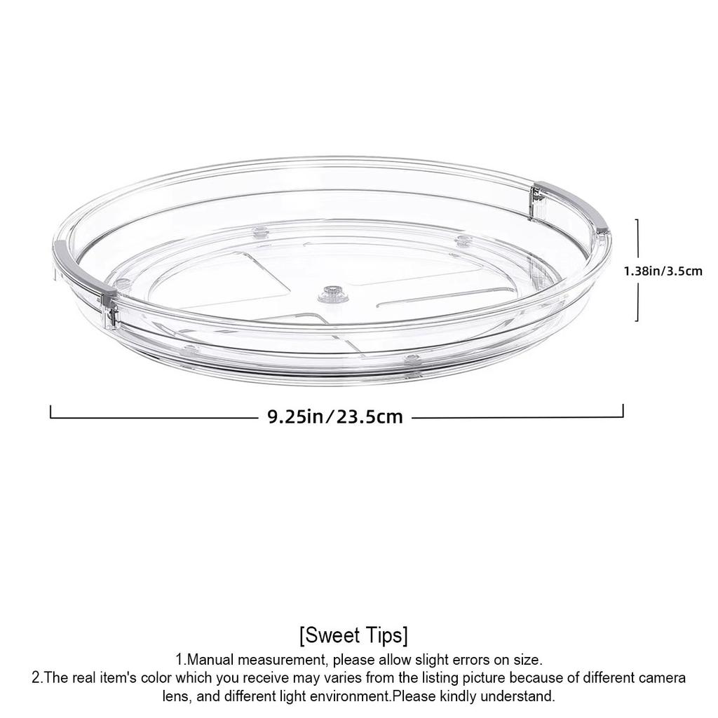 1/2Pack Rotating storage turntable, circular rotating plastic seasoning rack storage rack, can improve space utilization