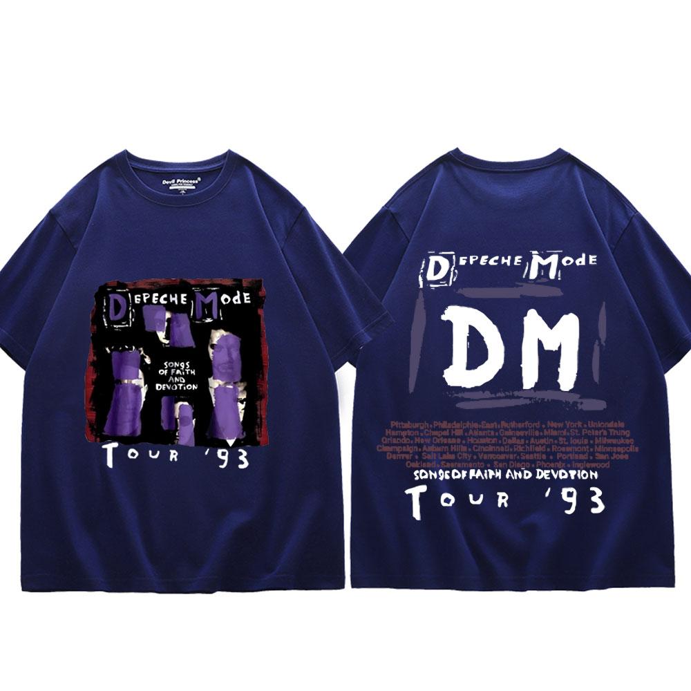 Britische Band Depeche Cool Mode Memento Mori Tour 2023 Print T-Shirt 90er Herren Damen Mode Rock T-Shirt Street Vintage T-Shirts