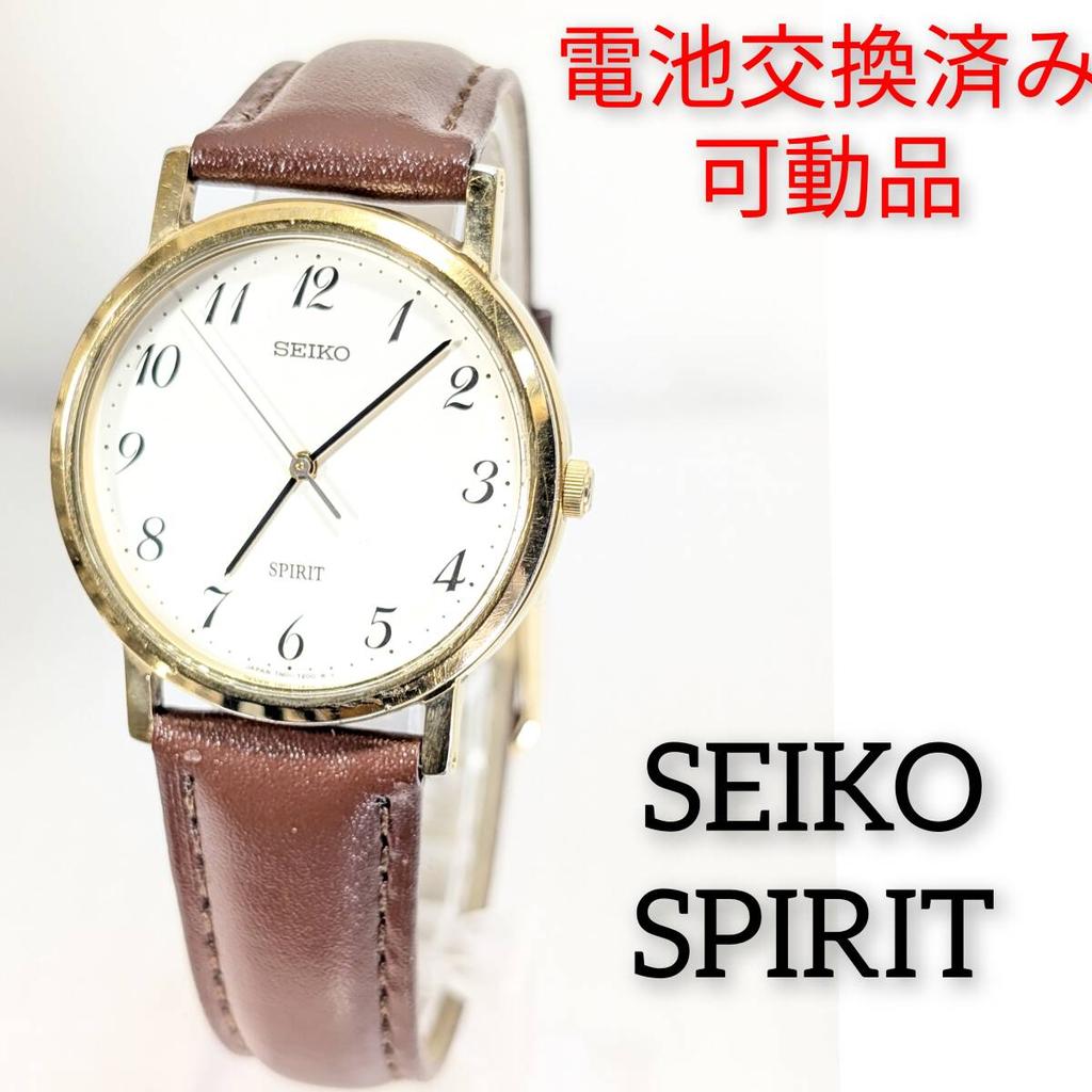 SEIKO SPIRIT Battery and Strap Working Men's Watch, Replaced, Condition, V-87