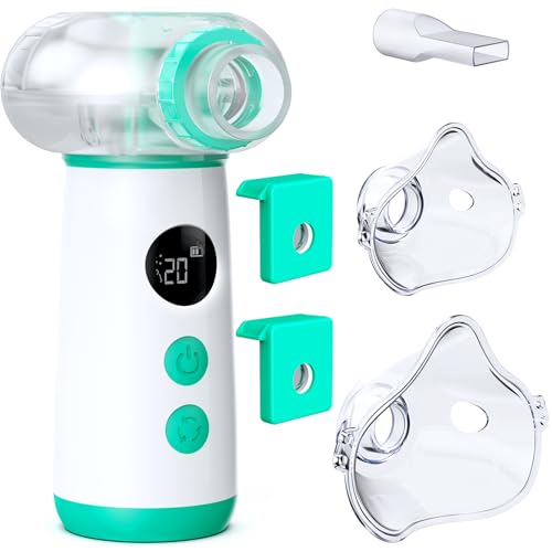 

MEDIKEN Nebulizer Inhaler (Utility Model No. 3249025) Includes a Replacement Mesh Cap. Powerful Spray, Quiet Operation, Digital Display, Automatic Cle