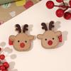 2Pcs Christmas Cartoon Hair Clips Cute Santa Claus Reindeer Hairpins New Year Side Barrette For Girls Kids Headwear Accessories