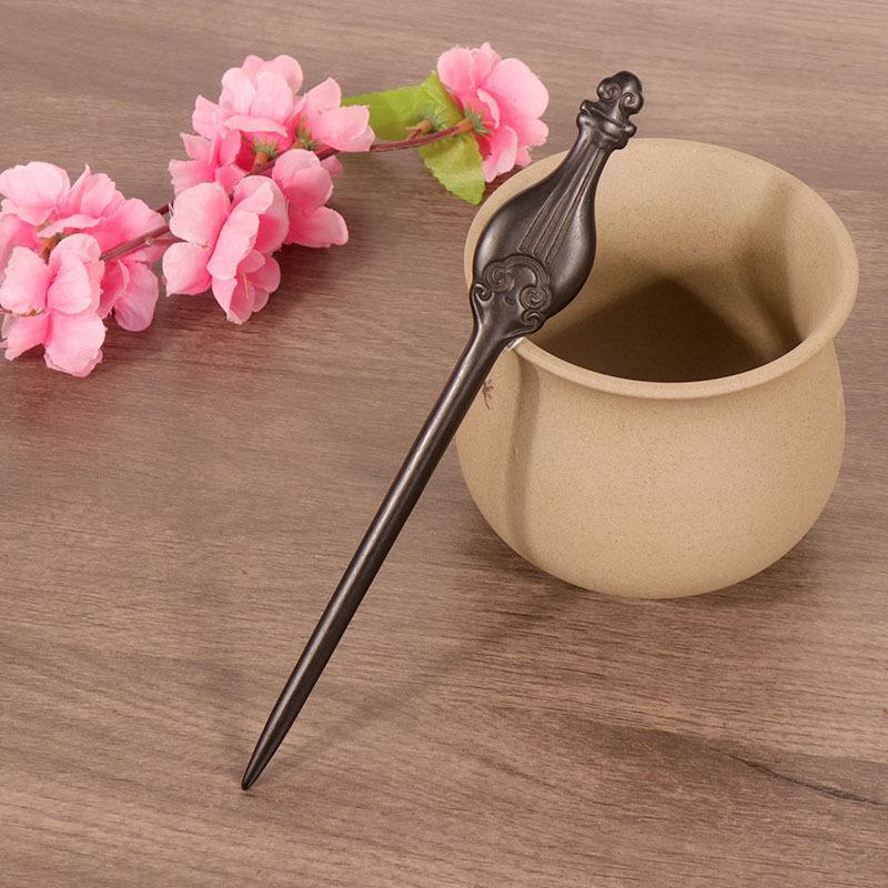 Retro Black Wood Bridal Hair Stick Handmade Fashion Simple Hair Pin for Women Wedding Anniversary Celebration
