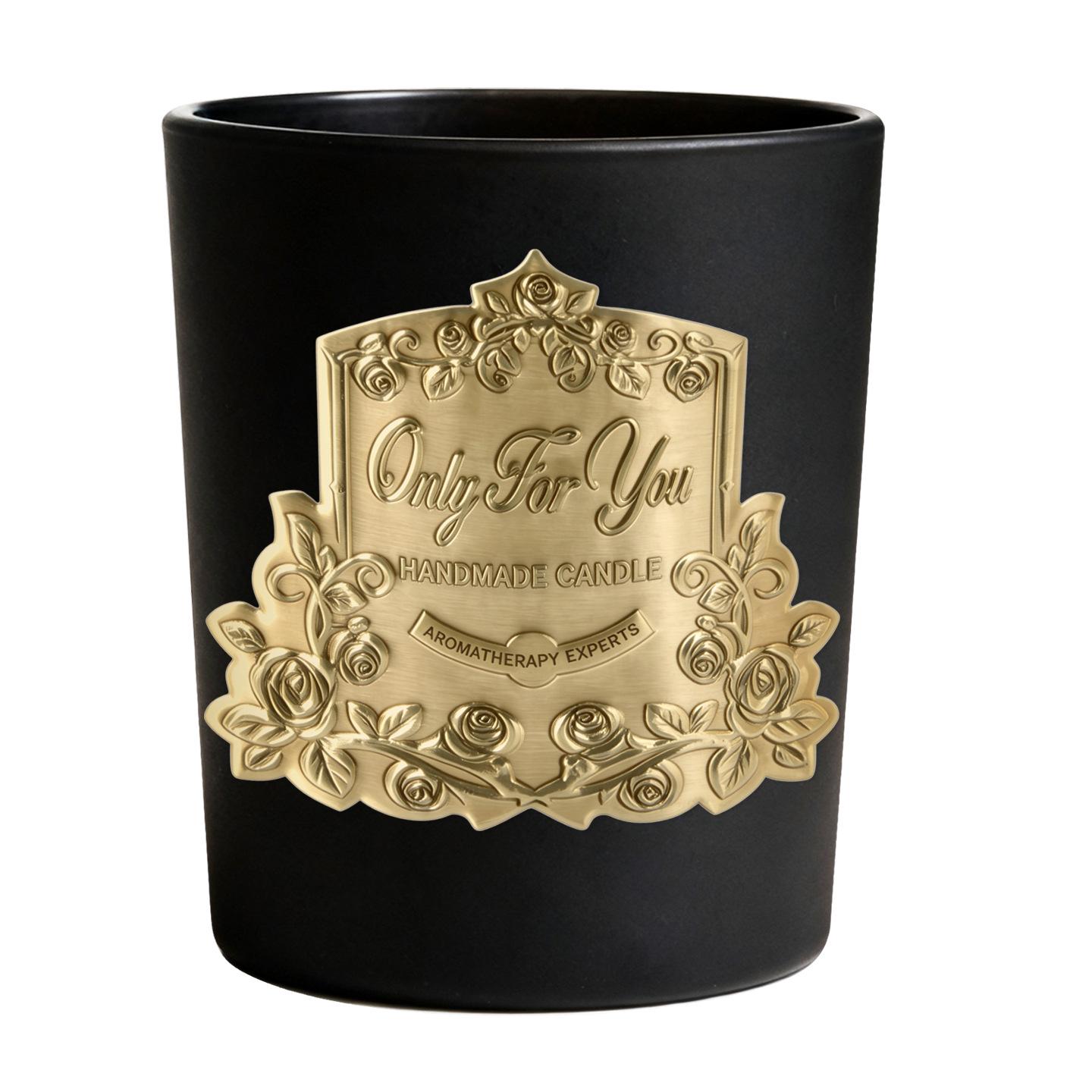 US Branded Metal Nameplate Glass Aromatherapy Candle Lamp - Soy Wax Birthday Souvenir
