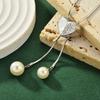 Factory Autumn And Winter Magnetic Suction Love Pull Long Necklace Women'S Fashion Versatile Love Pearl Pendant Sweater Chain