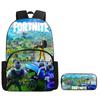 Fortnite Large Capacity Backpack Pencil Case Set - Cartoon Gaming School Supplies for Kids 5-8 Years, Unisex Gift