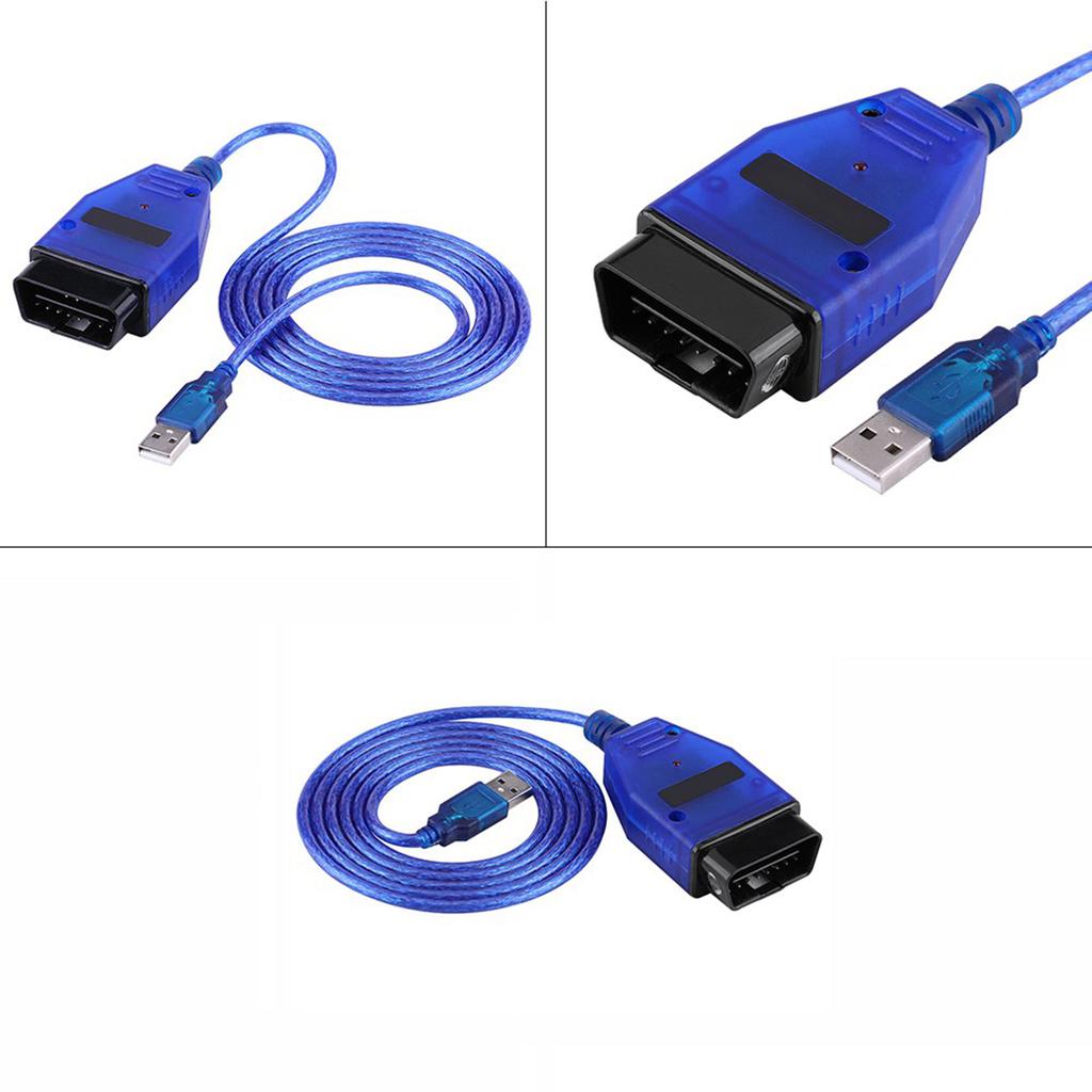 Car OBD2 USB Cable Scanner Scan Tool for KKL 409.1 Blue