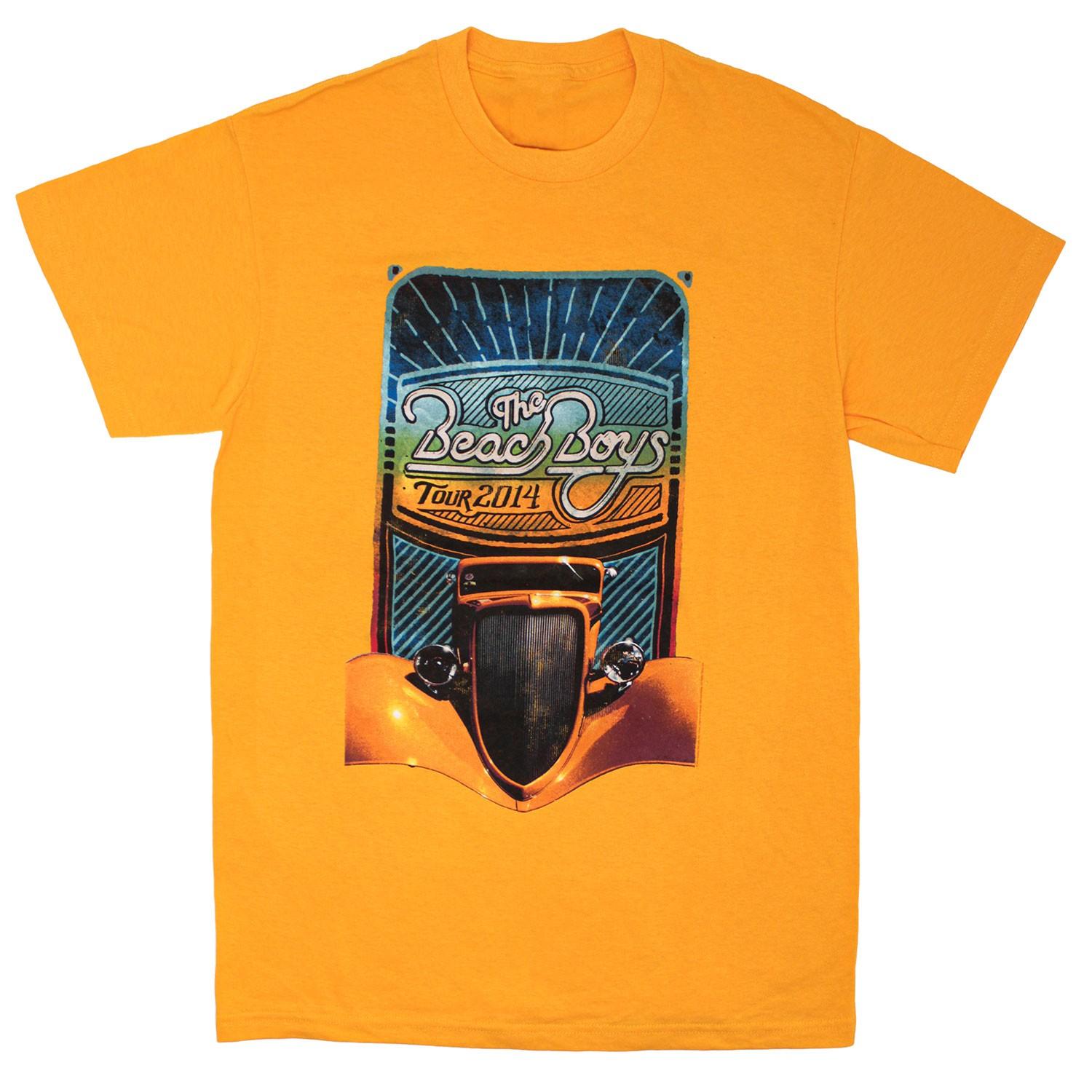 Men s Beach Boys Tour 2014 T-shirt Small Orange L